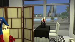 table for three cuckold asian wife girlfriend monster cock old friend desk