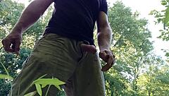 Public Park Jerkoff Cum Explodes Everywhere