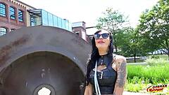 inked big tits milf evi sky picked up at casting for rough cowgirl pounding