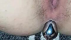 Homemade Latina anal creampie with toys