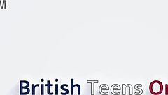 hot british teen gulps massive cum load