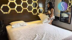 Latina Letzy Lizz first time lesbian maid toy ass play