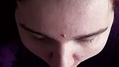 curvy bbw dick lover slurps cock and begs for facial cumshots