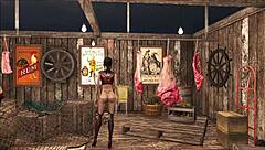 Teasing Brunette In Slutty Fallout Fashion