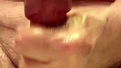 mature 65-year-old strokes slowly builds to massive cumshot