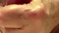 mature 65-year-old strokes slowly builds to massive cumshot