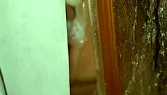 caught busty amateur showering up close wet