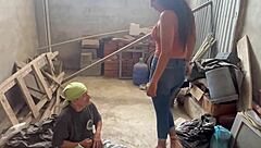 horny whore gets pounded hard by bricklayer's cock