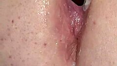 Teasing pussy lips before work starts