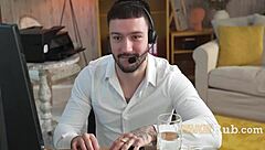 Blondes in Call Center Deliver Weird Cumshot Fucks