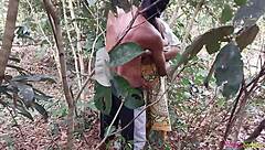 Thick Ebony Ass Bitch Pounds Boyfriend Outdoors Hard