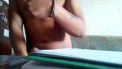 maluma tries solving logic puzzle while stroking cock