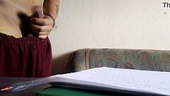 maluma tries solving logic puzzle while stroking cock