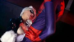 BLACK CAT SUCKS SPIDEY'S MONSTER COCK DEEPTHROAT