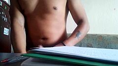 maluma tries solving logic puzzle while stroking cock