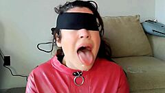 Wife's Head Locked to Fucking Machine Delivers Epic BJ