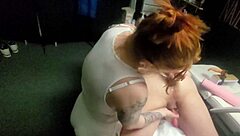 he came for massage but loves my dildo pegging him hard!