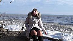 Fat milf pissed outdoors hairy pussy no panties public fetish