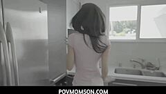 Horny Stepmom Gia Vendetti Slurps Stepsons Big Cock Kitchen?