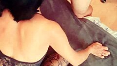 we go rough on our bed slamming hard every thrust