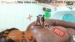 ebony milf strokes pussy during intense drilling