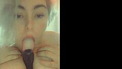 dildos glide teasingly between huge tits collection