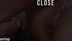 Fucking Redhead Babe Doggystyle Creampie Closeup Details