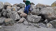 Fat milf pissed outdoors hairy pussy no panties public fetish