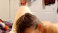 jerry licks cream off my chest gently