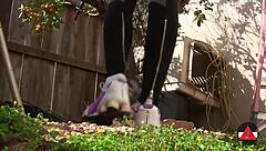 Strutting in sneakers outdoors 👟🌿