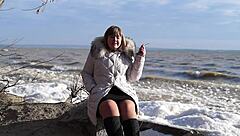 Fat milf pissed outdoors hairy pussy no panties public fetish