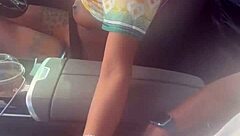 Ebony Amateur Sucks Big Black Cock in Public Car