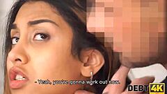 that leather couch was made for pounding this cute 18+ debtor hard