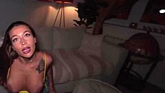 thick latina big ass babe slides on huge dick publicly