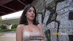 random hot italian babe off streets fucked hard for cash