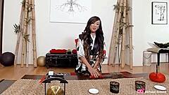 venus lux rides your cock pov in bareback shemale action