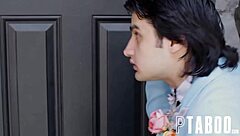 Prom bombshell Kiki Daire earns cash with big tits blowjob