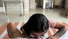 lore swallows my cock whole then takes brutal pounding