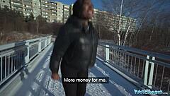 Josy black's huge ebony ass rides fat cock in public pov pounding