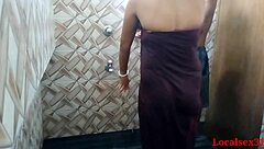 indian bhabi's steamy bathroom fuck with red towel tease 🔥