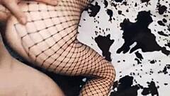 Wife Rides Cowgirl In Erotic Mesh Bodysuit Wildly!