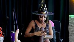 brunette teases blowjob strips tits pussy exhibition