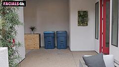 Moving Men Blast Fresh Hot Cum Glaze on Petite Asian's Face