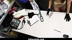 guards punish costumed teen burglar in the garage