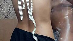 desi babe strips naked guy for steamy bath