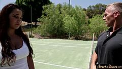 curvy babe rides huge hard cock cowgirl style