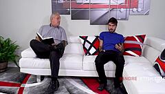 get off game nerdy 18+ girl feel stepbro spooning deep on sofa