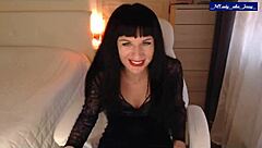 Mlady Jessy Fingers Pussy Vibes Clit in Sexy Red Lingerie