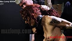 redhead milf's natural tits caned screaming wildly