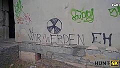 Suggestive Sexy Russian Teen Cheats Horny Outdoor Pickup Fuck With Stranger Watching Tight Pussy